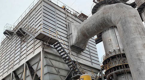 唐山東華プロジェクトサイトの石灰窯集塵機移設